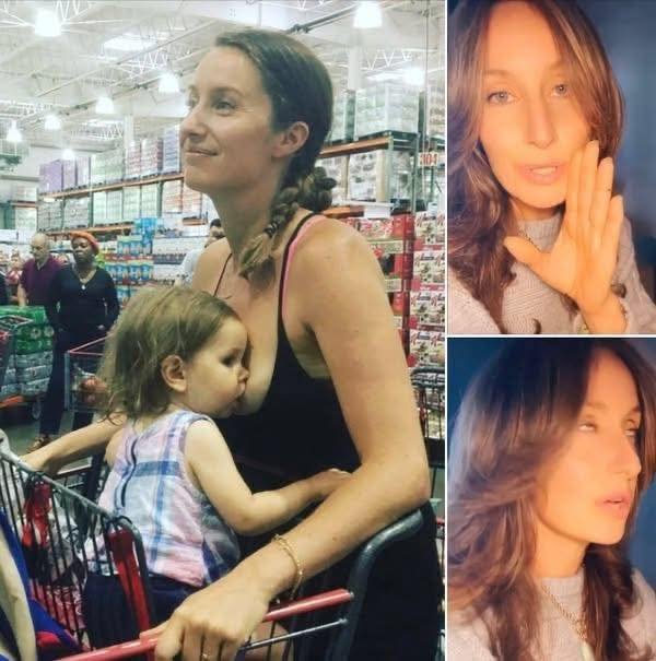 Mom responds to backlash after photo breastfeeding toddler