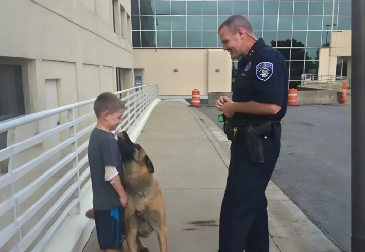 A YOUNG BOY HUGGED MY POLICE DOG—THEN SAID SOMETHING I’LL NEVER FORGET