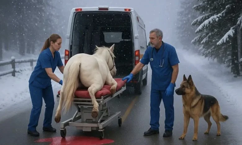 A German Shepherd implored the man to rescue the pregnant mare and ensure her foal’s safe arrival. What followed needed no words—only the heavens bore witness…