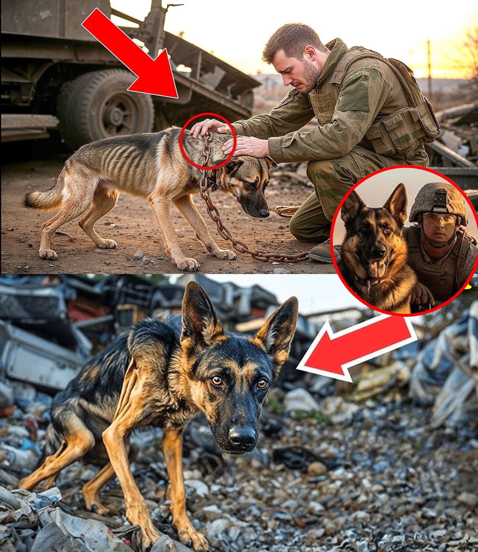 Retired Marine Found His Lost K9 German Shepherd CLINGING in a Garbage Dump—His Act Moved a Nation