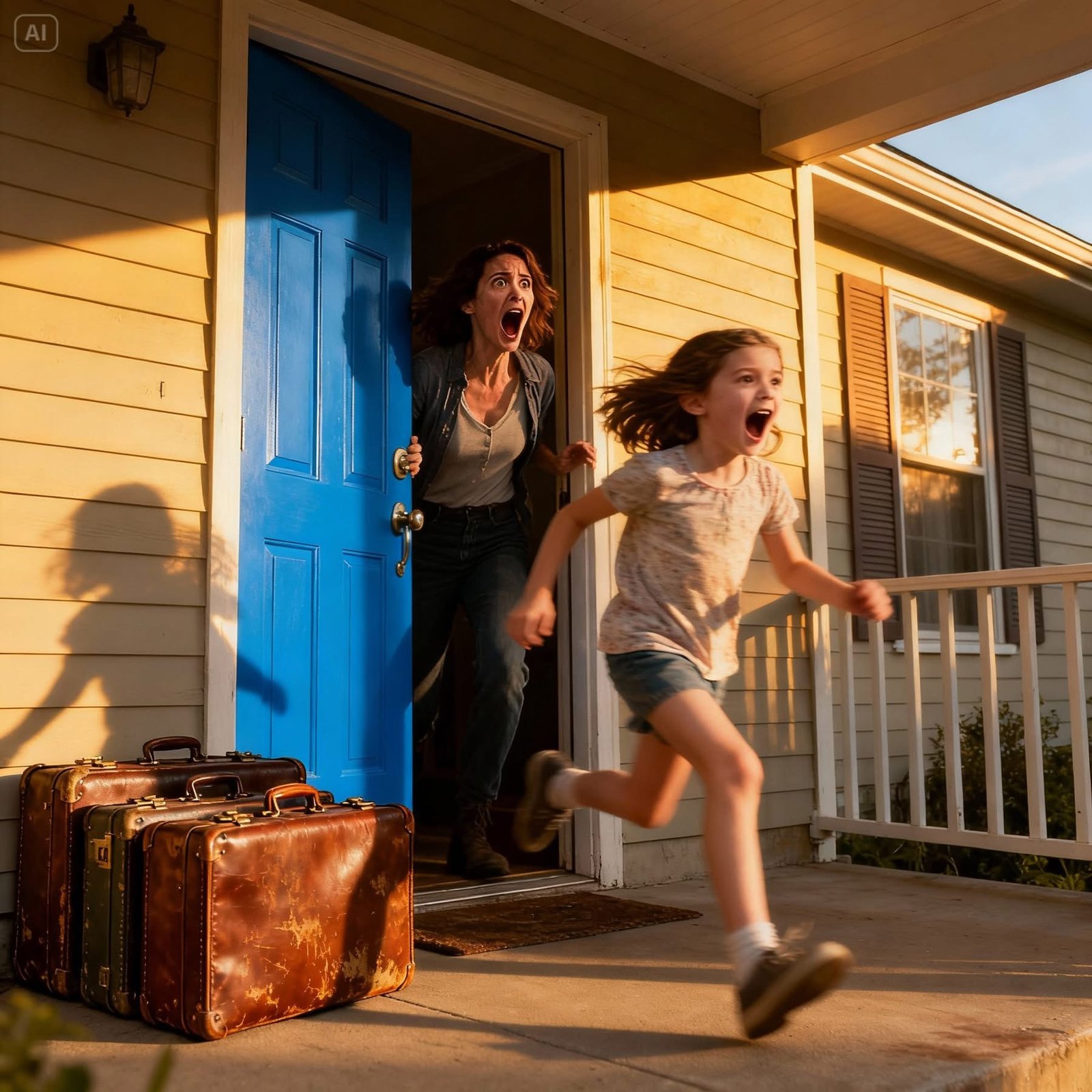 My husband had just left for a “business trip” when my six-year-old daughter whispered: “Mommy… we have to run. Now.”